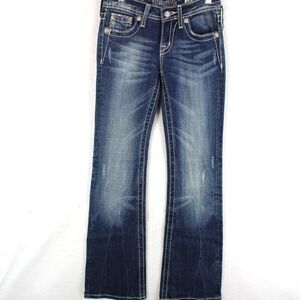 Miss Me JK6043B Boot Cut Blue Denim Jeans Youth Size 12